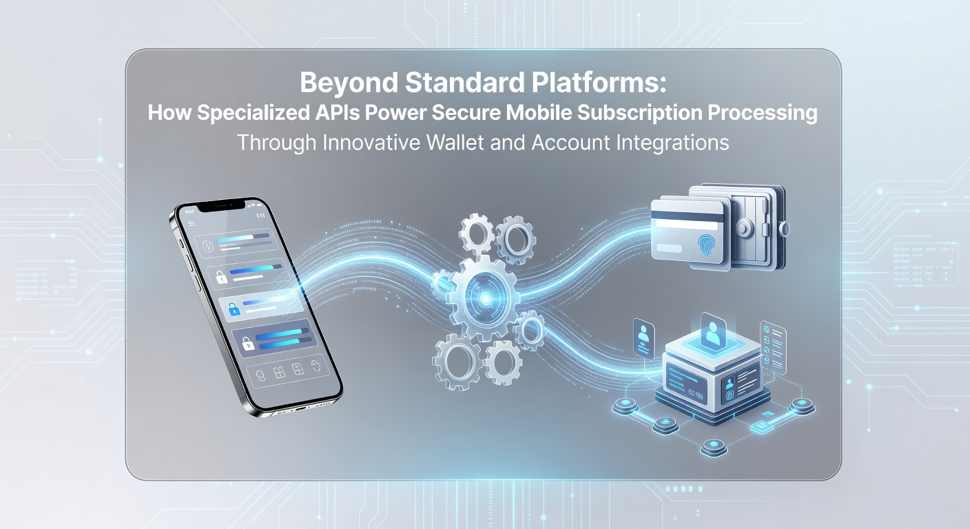 Specialized API integrations connecting mobile wallets and bank accounts for subscription processing